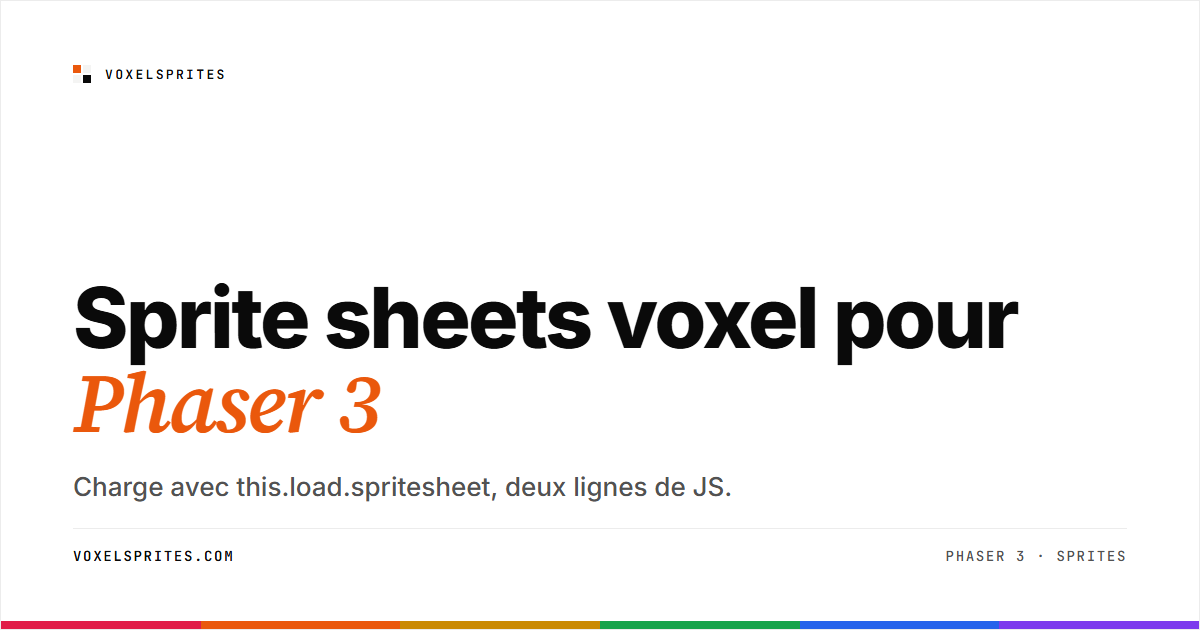 Sprite Sheets Voxel pour Phaser 3 - pixel art jeu web JS