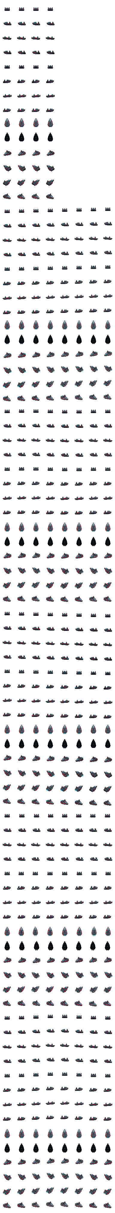 Space Delta Wing voxel sprite sheet (idle, decolage, fly_idle ...
