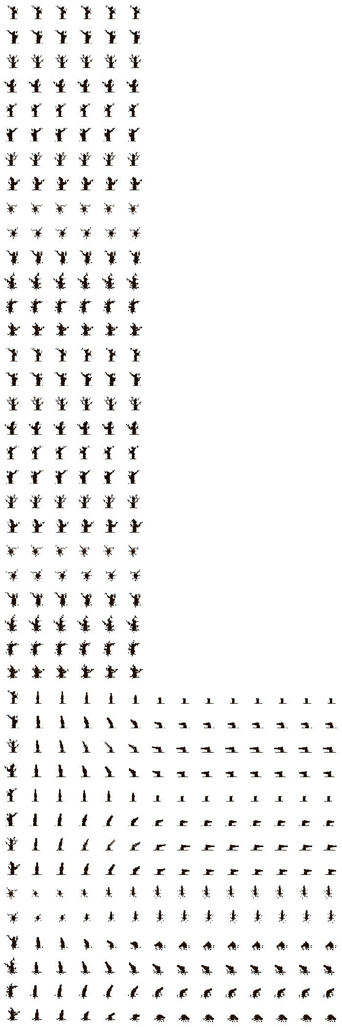 Twisted Dead Tree voxel sprite sheet (idle, wind, break) | VoxelSprites