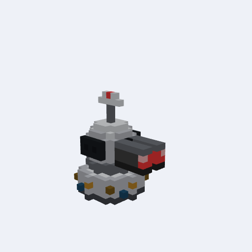 Sci-fi laser turret voxel - Animated 3D voxel model | VoxelSprites